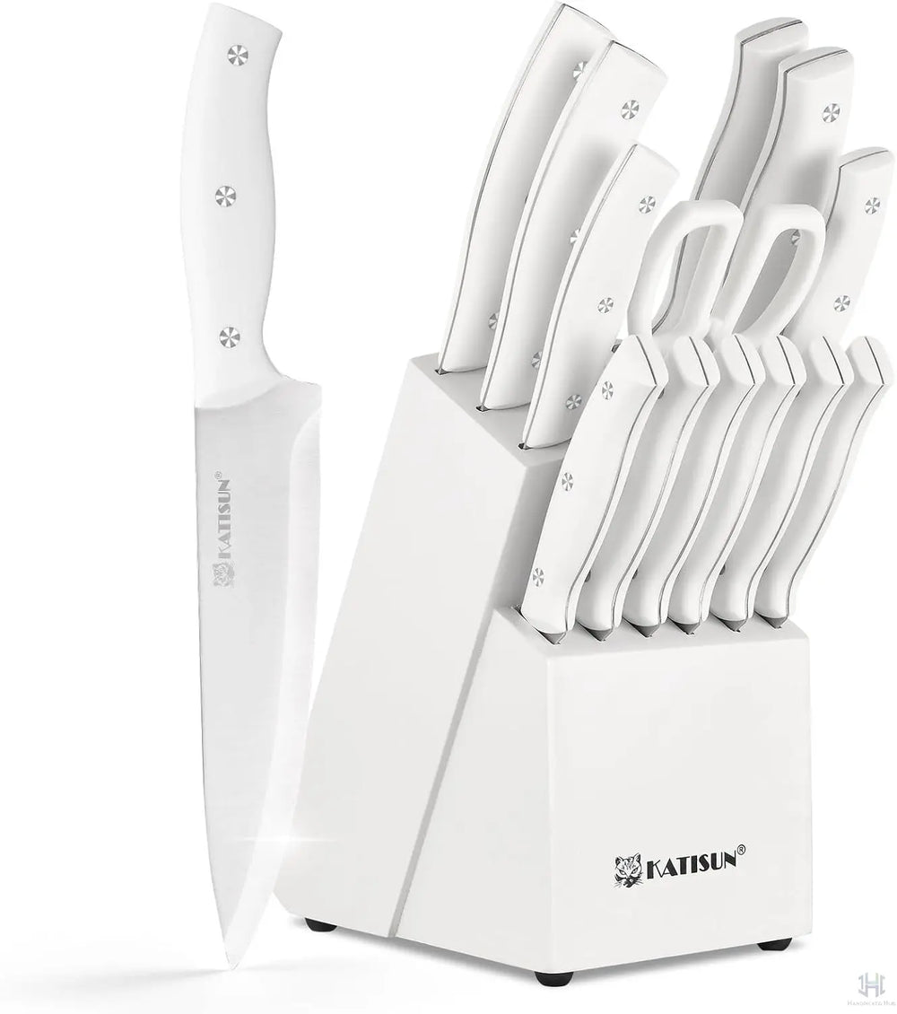 High Carbon Stainless Steel Snow Kitchen Knife Set Crimson Medea