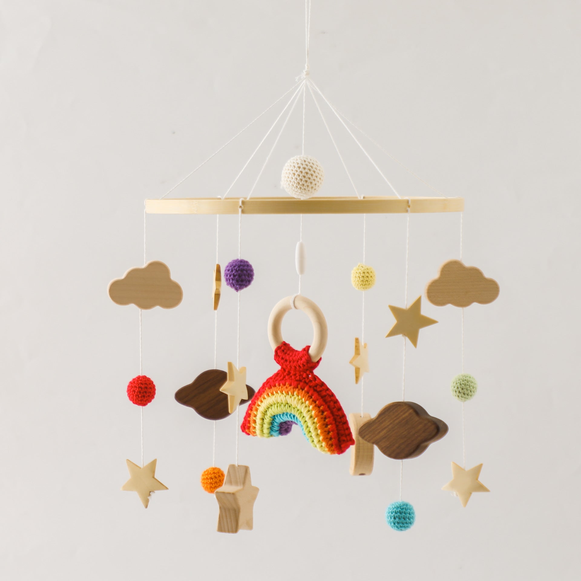 Nordic Style Wooden Baby Car Hanging Wind Chimes Handpicked Hub