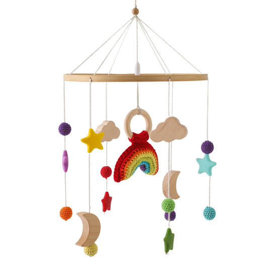 Nordic Style Wooden Baby Car Hanging Wind Chimes Handpicked Hub