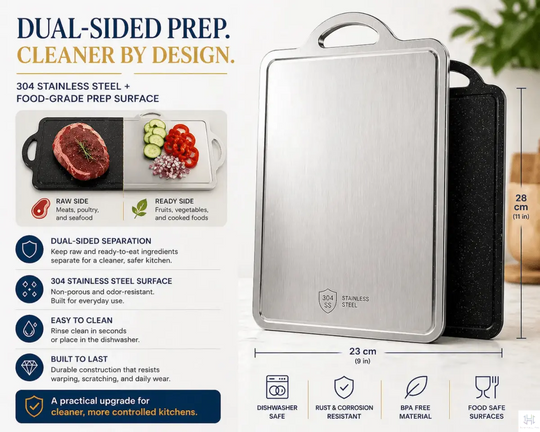 Raw Meat. Fresh Veg. One Board. - Handpicked Hub304 stainless steel
