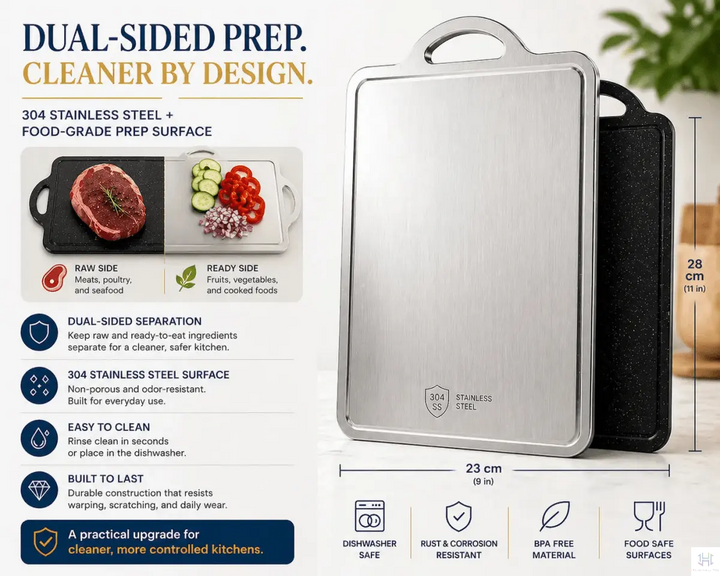 Raw Meat. Fresh Veg. One Board. - Handpicked Hub304 stainless steel