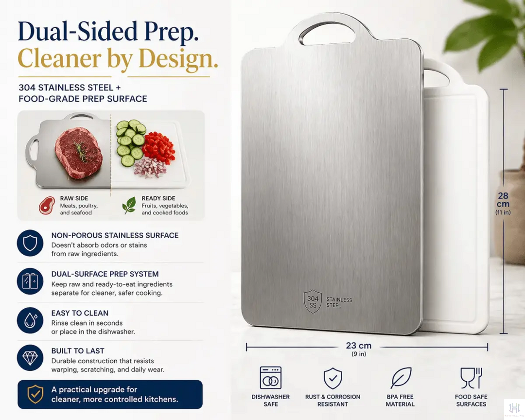 Raw Meat. Fresh Veg. One Board. - Handpicked Hub304 stainless steel
