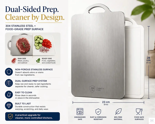 Raw Meat. Fresh Veg. One Board. - Handpicked Hub304 stainless steel