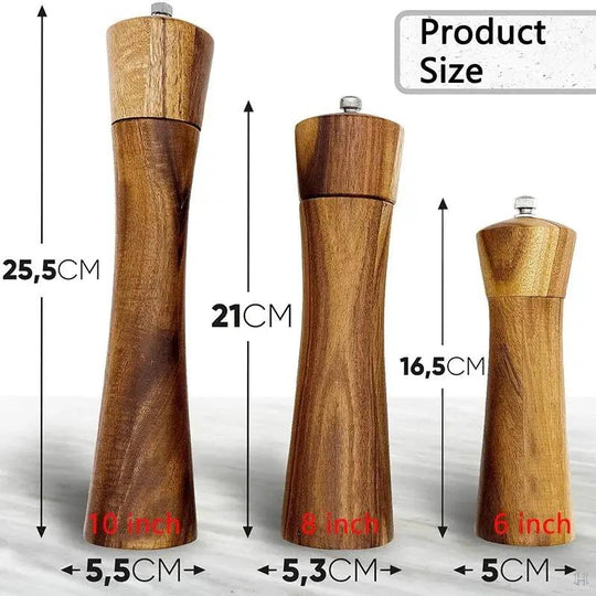 Salt and Pepper Grinder Acacia Wooden Spice Pepper Mill with Strong Adjustable Ceramic Grinder Kitchen Cooking Tools (Copy)