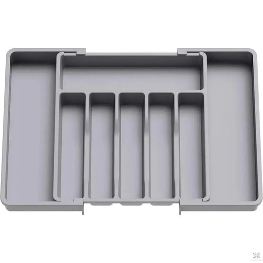 8 Grids Adjustable Kitchen Storage Organizer Tray – Plastic Multifunctional Drawer Organizer for Kitchen Counter Utensils
