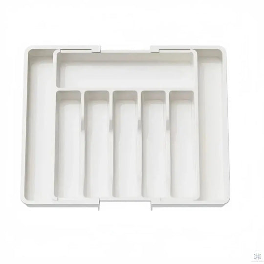 8 Grids Adjustable Kitchen Storage Organizer Tray – Plastic Multifunctional Drawer Organizer for Kitchen Counter Utensils