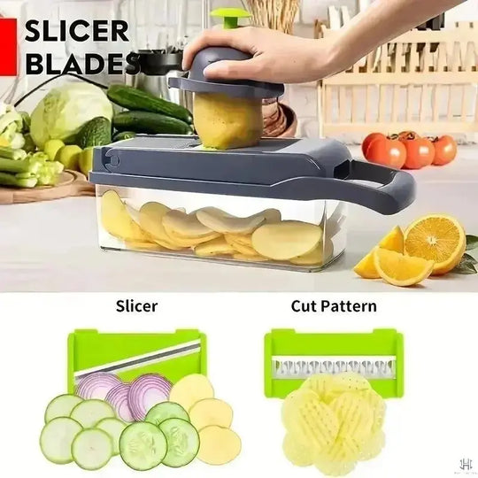 16/14 in 1 Multifunctional Vegetable Chopper Handle Food Grate Food Chopper Vegetable Slicer Dicer Cut Kitchen Items cocina