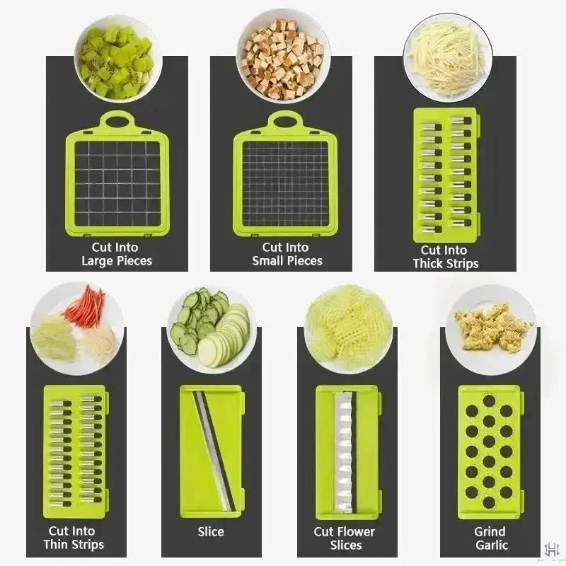 16/14 in 1 Multifunctional Vegetable Chopper Handle Food Grate Food Chopper Vegetable Slicer Dicer Cut Kitchen Items cocina