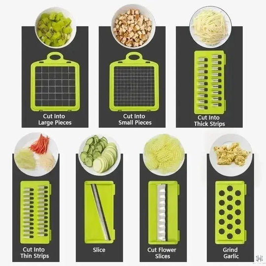 16/14 in 1 Multifunctional Vegetable Chopper Handle Food Grate Food Chopper Vegetable Slicer Dicer Cut Kitchen Items cocina