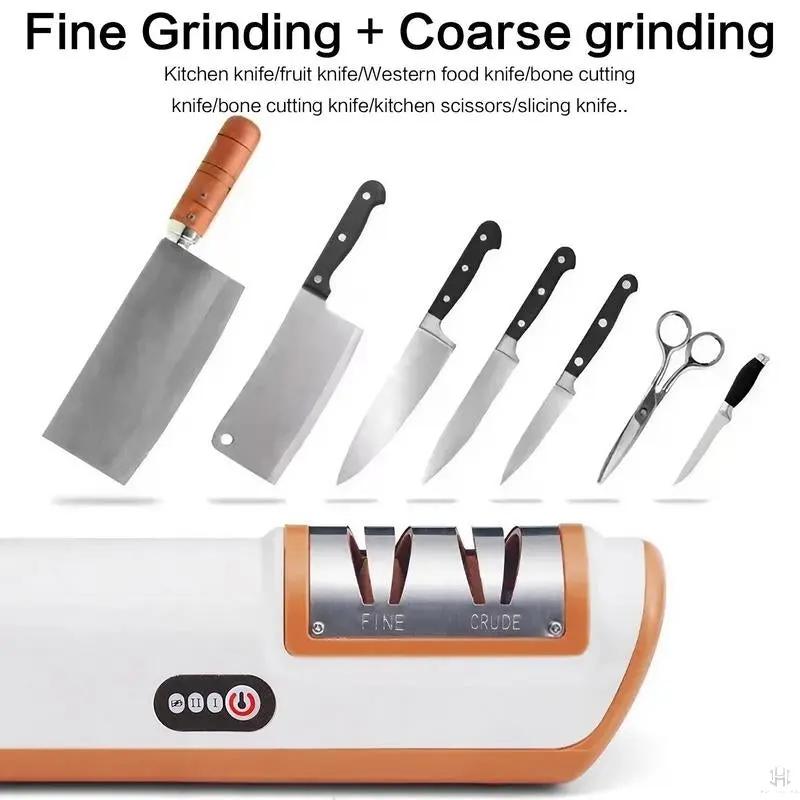 TitanChef Electric Knife Sharpener - 4-Gear Professional Sharpener, Compatible with TitanChef Knife Set, Household & Commercial