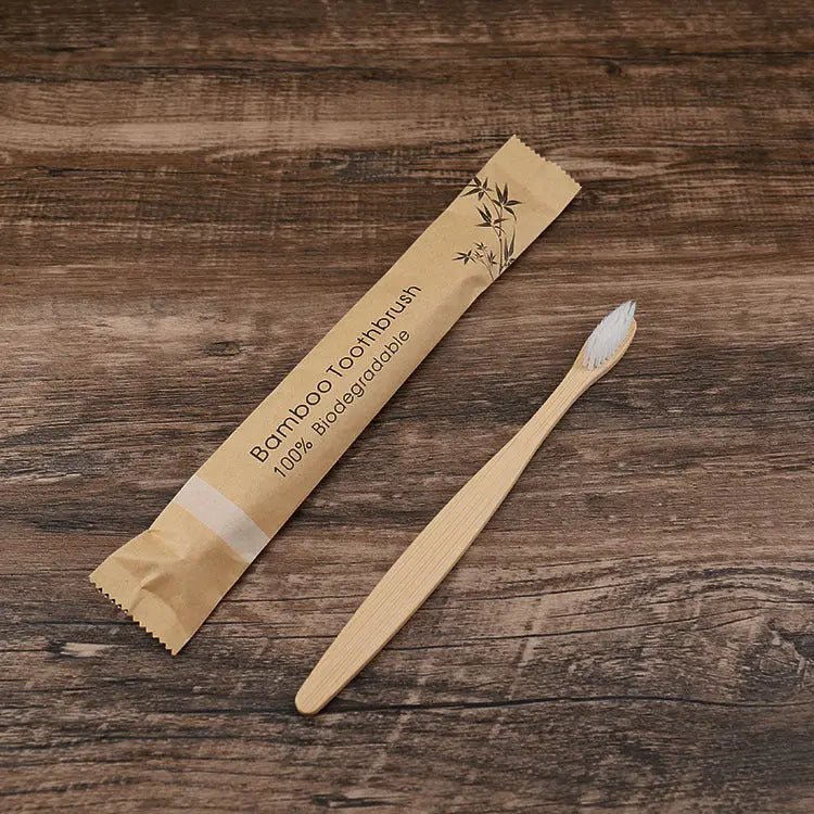 Colorful Natural Bamboo Toothbrush - Soft Charcoal Bristles Eco-Friendly Dental Care Handpicked Hub