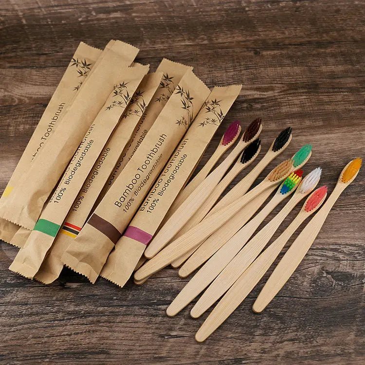 10Pcs Colorful Toothbrush Natural Bamboo Tooth Brush Set Soft Bristle Charcoal Teeth Eco Bamboo Toothbrushes Dental Oral Care Handpicked Hub