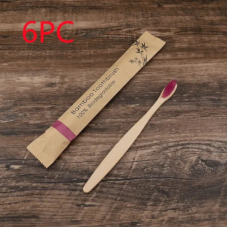 10Pcs Colorful Toothbrush Natural Bamboo Tooth Brush Set Soft Bristle Charcoal Teeth Eco Bamboo Toothbrushes Dental Oral Care Handpicked Hub