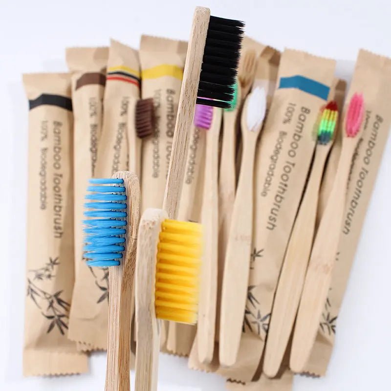 10Pcs Colorful Toothbrush Natural Bamboo Tooth Brush Set Soft Bristle Charcoal Teeth Eco Bamboo Toothbrushes Dental Oral Care Handpicked Hub