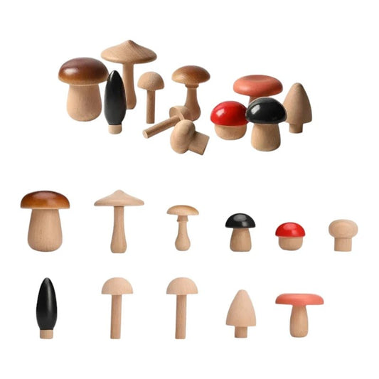 ShroomStack™ – Wooden Mushroom Building Blocks Handpicked Hub