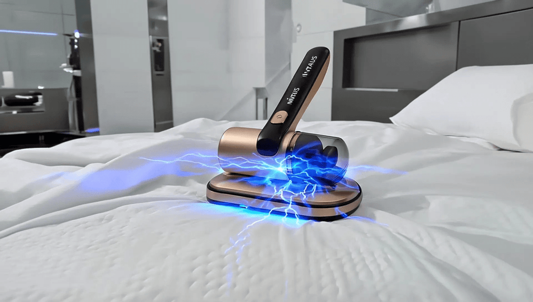 UV vacuum on a bed with visible energy effects