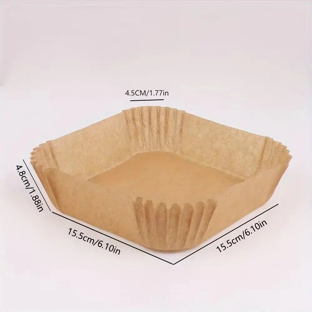Disposable Air Fryer Paper Liners – Round & Square, 50 or 100 Pack - Handpicked Hub100 pack