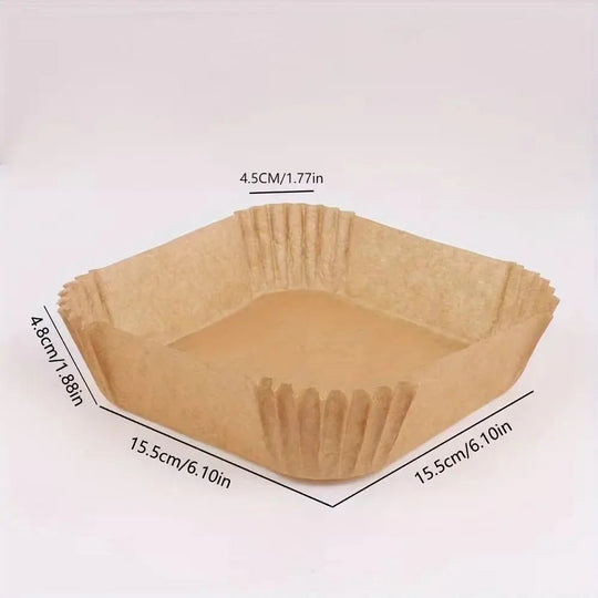 Disposable Air Fryer Paper Liners – Round & Square, 50 or 100 Pack - Handpicked Hub100 pack