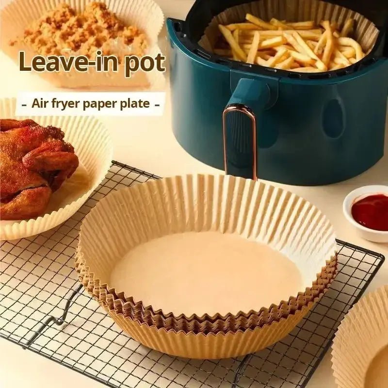 Disposable Air Fryer Paper Liners – Round & Square, 50 or 100 Pack - Handpicked Hub100 pack