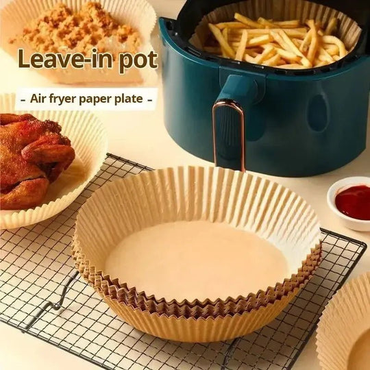 Disposable Air Fryer Paper Liners – Round & Square, 50 or 100 Pack - Handpicked Hub100 pack