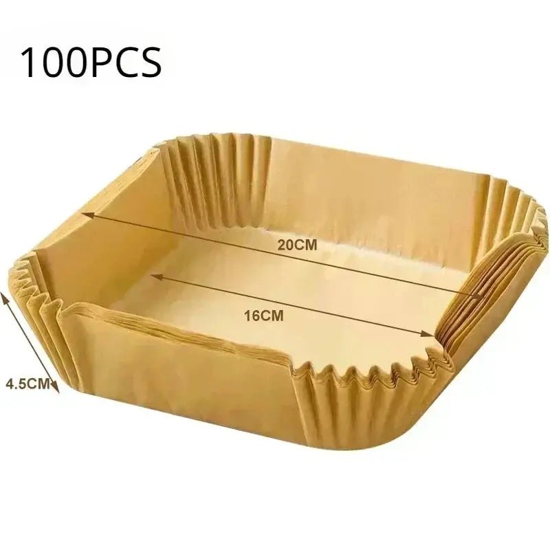 Disposable Air Fryer Paper Liners – Round & Square, 50 or 100 Pack - Handpicked Hub100 pack